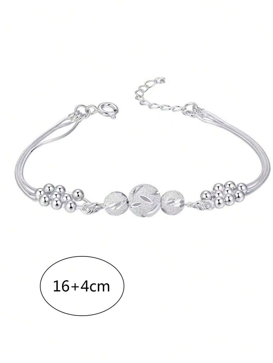 Minimalist Double Layer Star Bracelet – Dainty Lucky Bead Design with Lobster & Round Clasp