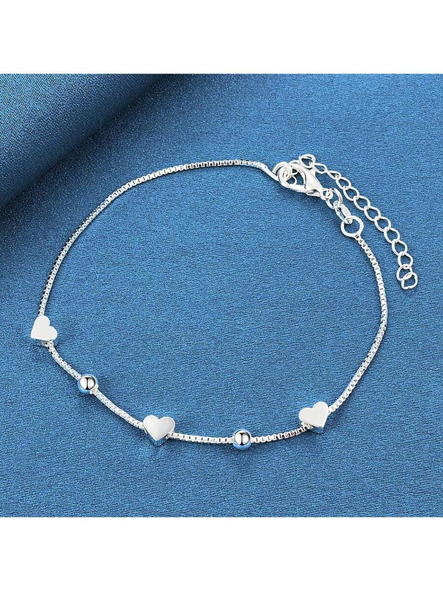 925 Sterling Silver Red Zirconia Bracelet – Elegant Simple Jewelry for Women’s Daily Wear & Parties