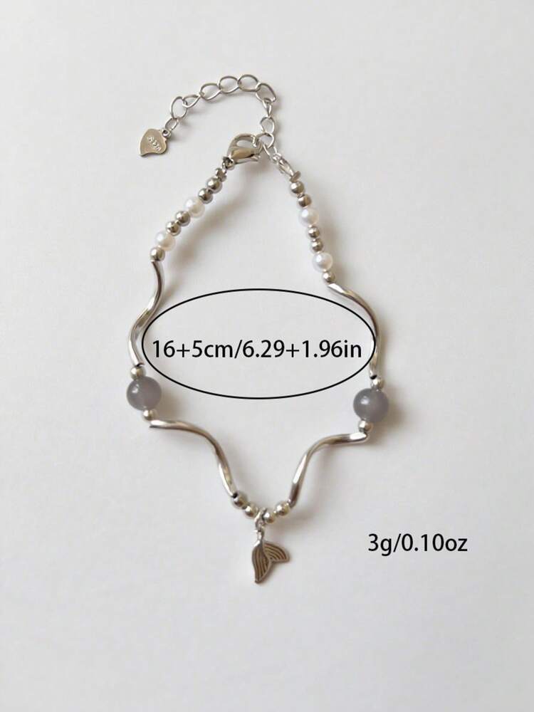 Women’s Minimalist Fish Tail Bracelet – Elegant Twisted Bangle Cuff for Daily Wear & Gifting