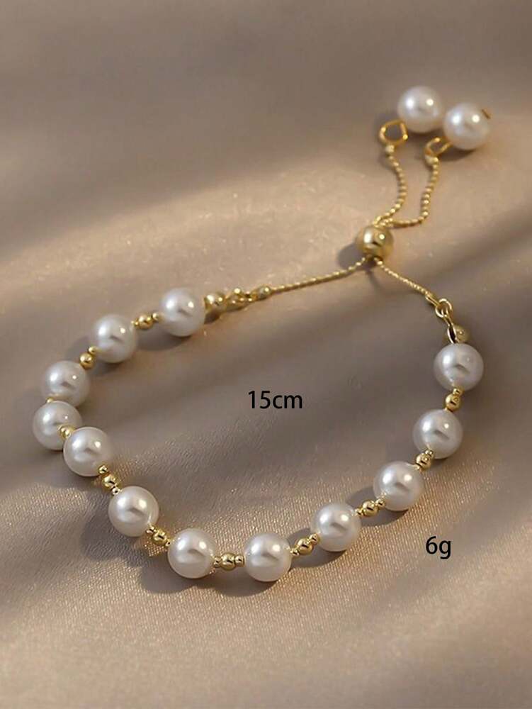 Kids' Pearl Beaded Bracelet – Cute & Gentle Fairy Style Jewelry for Little Girls