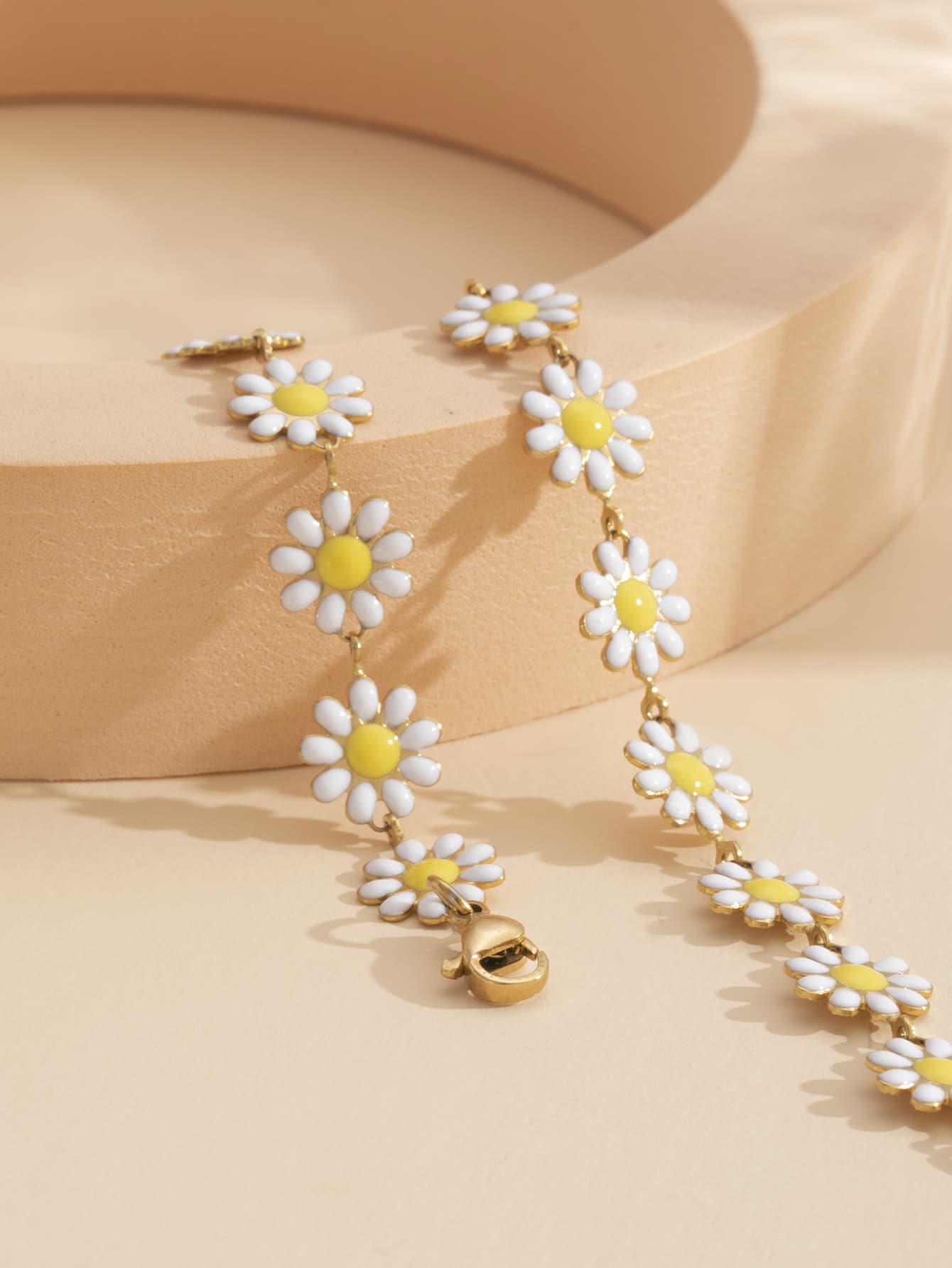 Kids' Flower Chain Anklet – Sweet Stainless Steel Summer Jewelry for Daily Wear