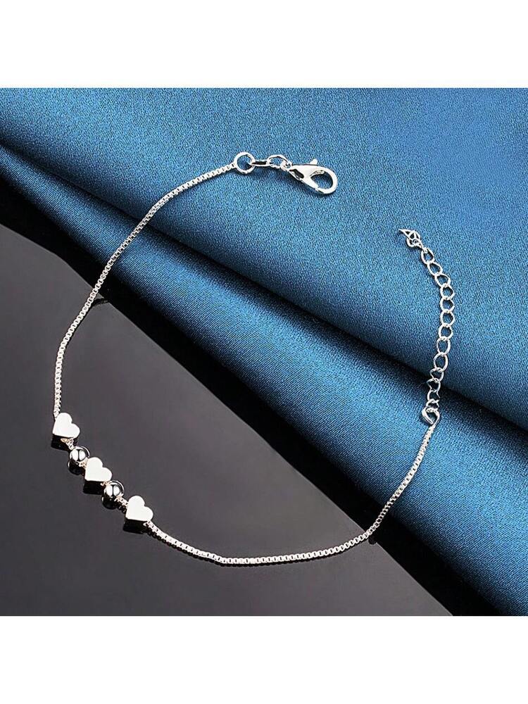 925 Sterling Silver Red Zirconia Bracelet – Elegant Simple Jewelry for Women’s Daily Wear & Parties