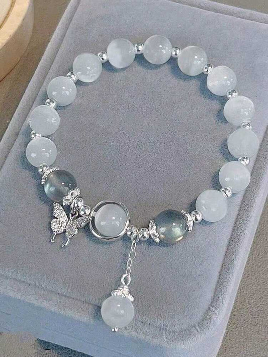 Cat Eye Beaded Butterfly Bracelet – Cute Fashion Gift for Women & Friends