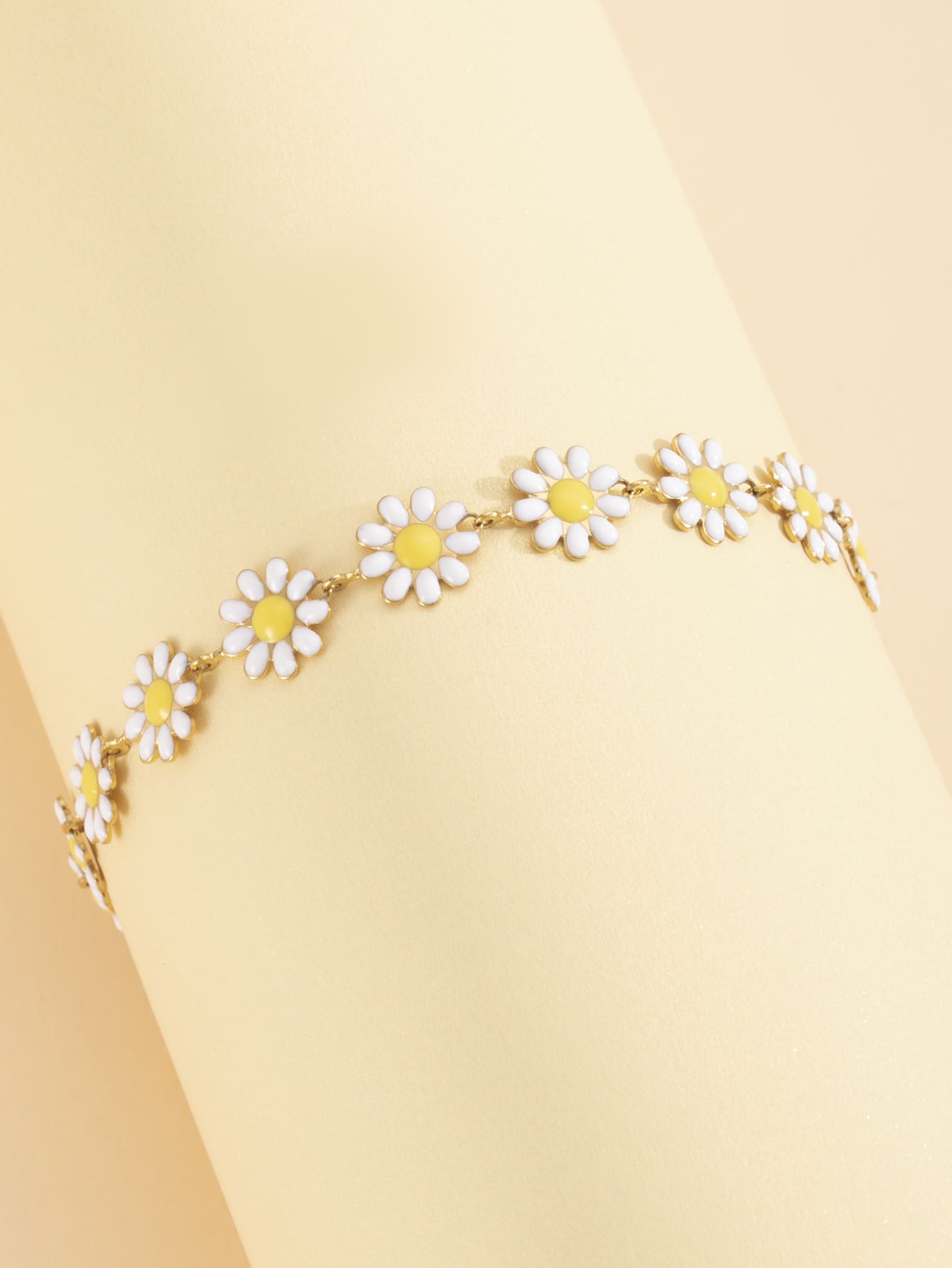 Kids' Flower Chain Anklet – Sweet Stainless Steel Summer Jewelry for Daily Wear