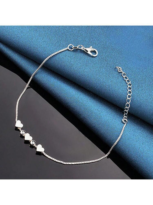 925 Sterling Silver Red Zirconia Bracelet – Elegant Simple Jewelry for Women’s Daily Wear & Parties